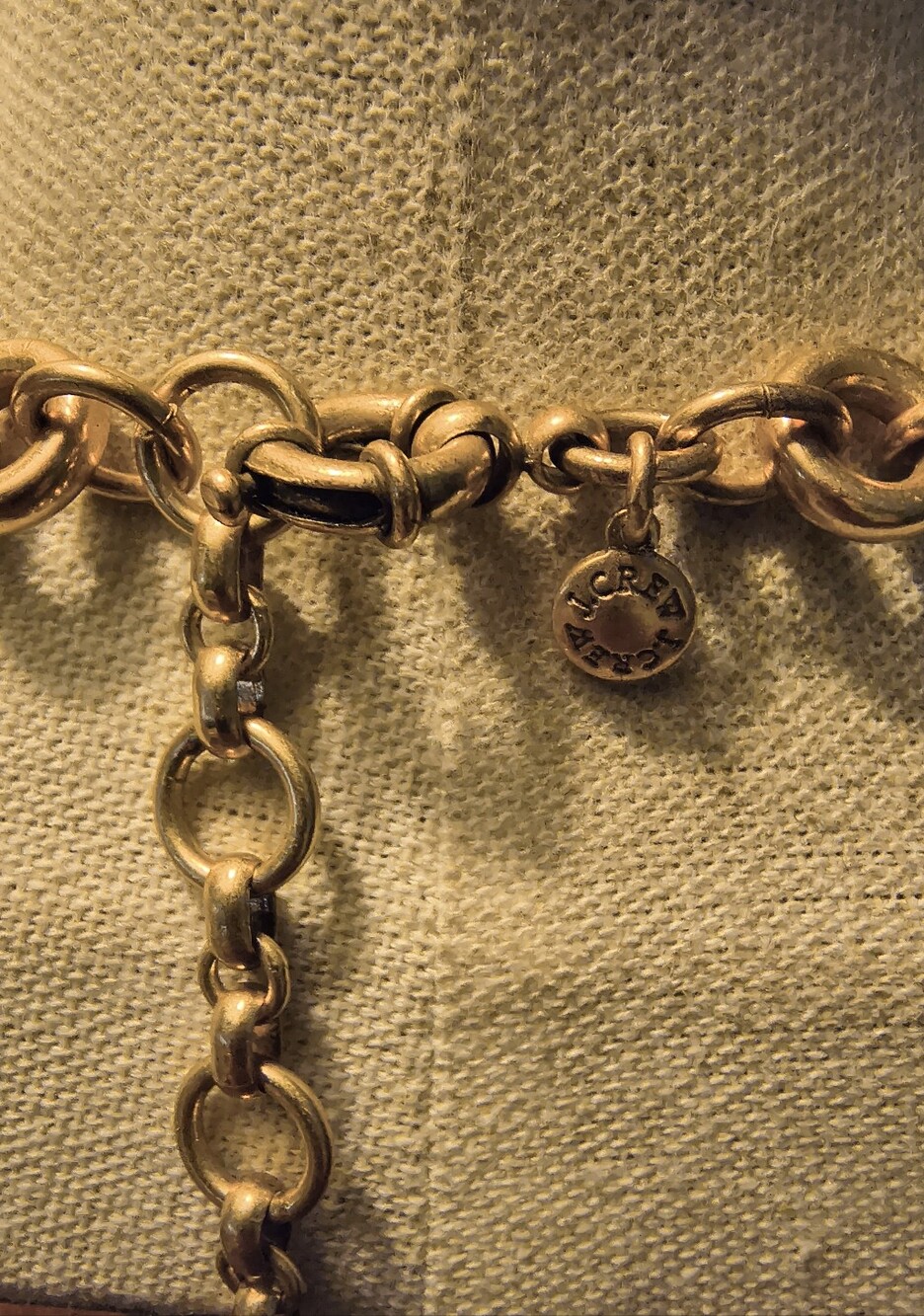 Vintage J Crew Chunky Gold Bold Flowers Huge Rhinestones Statement Necklace - Picture 9 of 9
